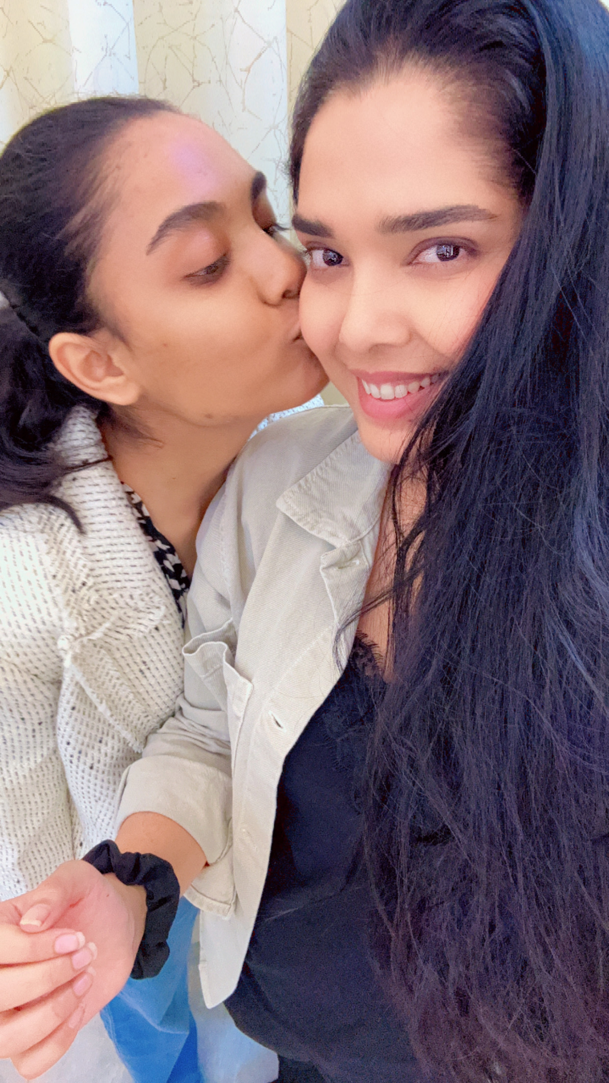 A portrait of Abha, Jini and Jiya together